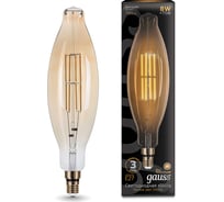 Лампа Gauss LED Vintage Filament BT120 8W E27 120х420mm Golden 780lm 2400K 155802008