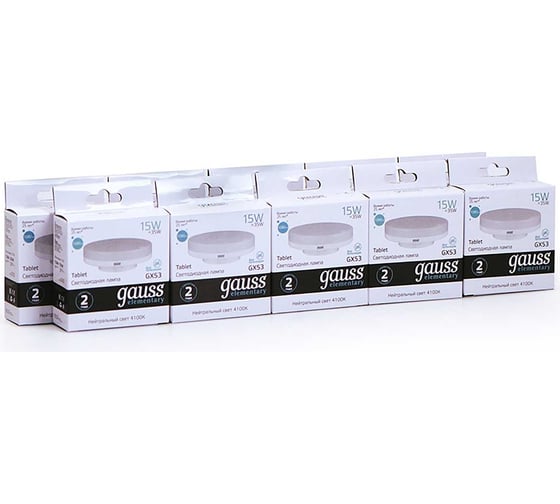 Лампа Gauss LED Elementary GX53 15W 1080lm 4100K 83825