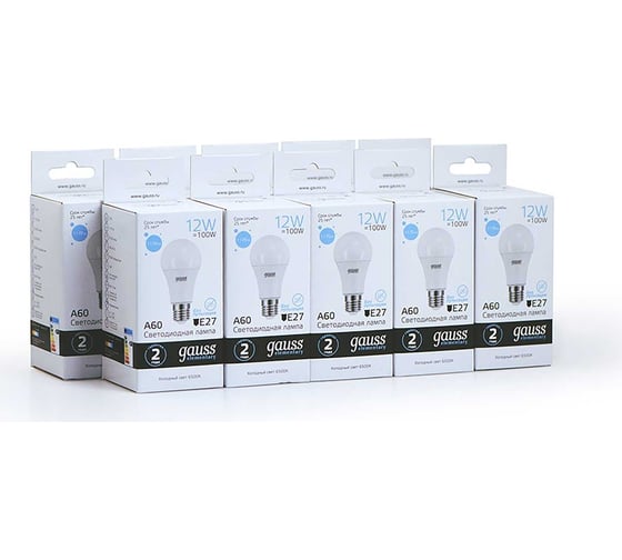 Лампа Gauss LED Elementary A60 12W E27 1170lm 6500K 23232