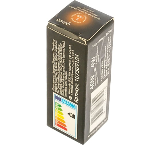 Лампа Gauss LED G9 AC185-265V 4W 400lm 2700K керамика 107309104