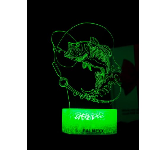 Светодиодный ночник PALMEXX 3d светильник led rgb 7 цветов (рыбалка) PX/LAMP-042