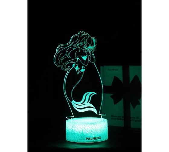 Светодиодный ночник PALMEXX 3d светильник led rgb 7 цветов (русалочка) PX/LAMP-059
