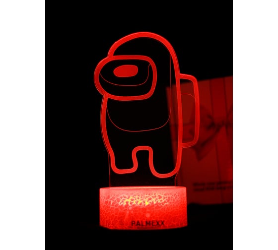 Светодиодный ночник PALMEXX 3d светильник led rgb 7 цветов (амонг ас) PX/LAMP-044