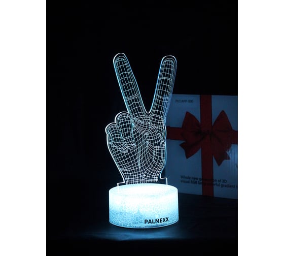 Светодиодный ночник PALMEXX 3d светильник led rgb 7 цветов (виктори) PX/LAMP-063