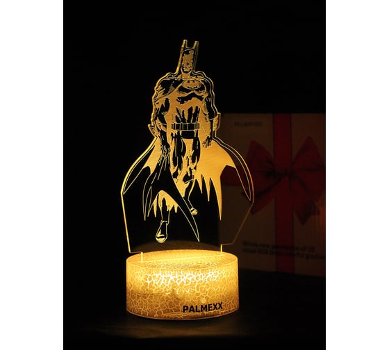 Светодиодный ночник PALMEXX 3d светильник led rgb 7 цветов (бэтман) PX/LAMP-073