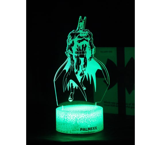 Светодиодный ночник PALMEXX 3d светильник led rgb 7 цветов (бэтман) PX/LAMP-073 1