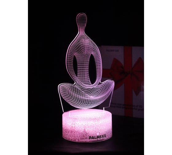 Светодиодный ночник PALMEXX 3d светильник led rgb 7 цветов (йога) PX/LAMP-080