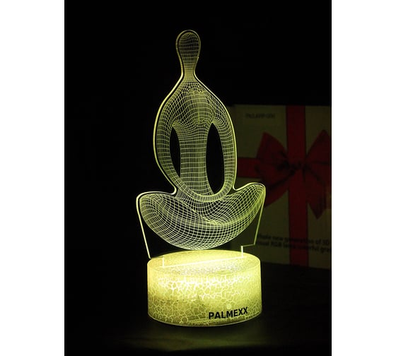 Светодиодный ночник PALMEXX 3d светильник led rgb 7 цветов (йога) PX/LAMP-080
