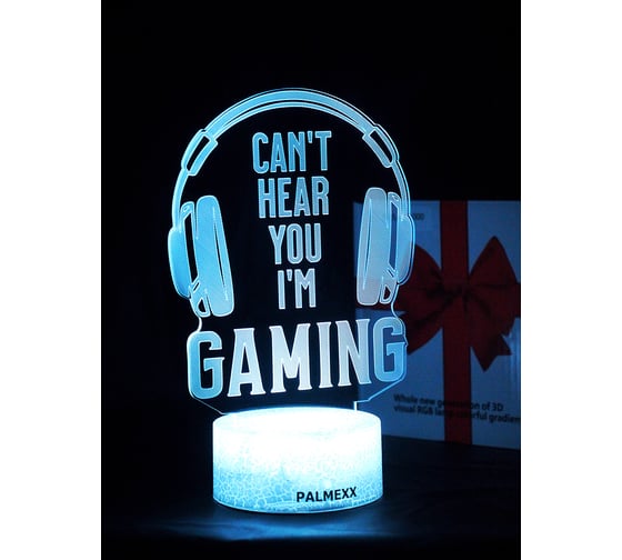 Светодиодный ночник PALMEXX 3d светильник led rgb 7 цветов (геймер) PX/LAMP-084