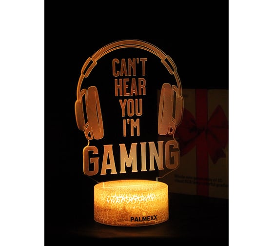 Светодиодный ночник PALMEXX 3d светильник led rgb 7 цветов (геймер) PX/LAMP-084 1