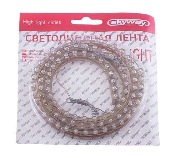 Светодиодная лента SKYWAY 12V, 96см, 96 диодов, синяя S03201012