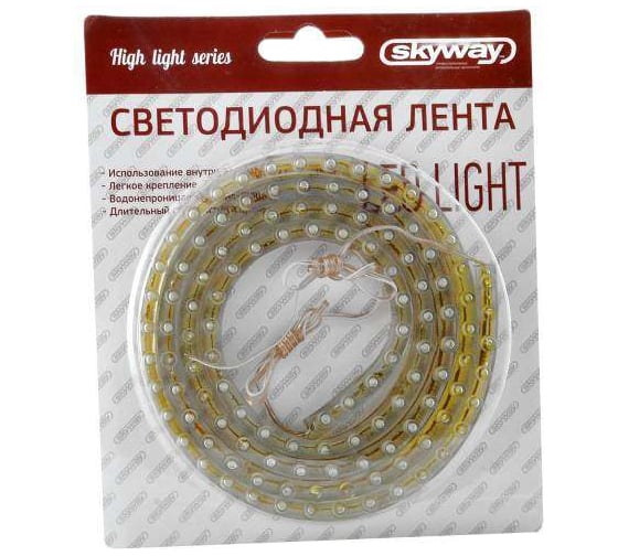 Светодиодная лента SKYWAY 12V, 96см, 96 диодов, белая S03201007