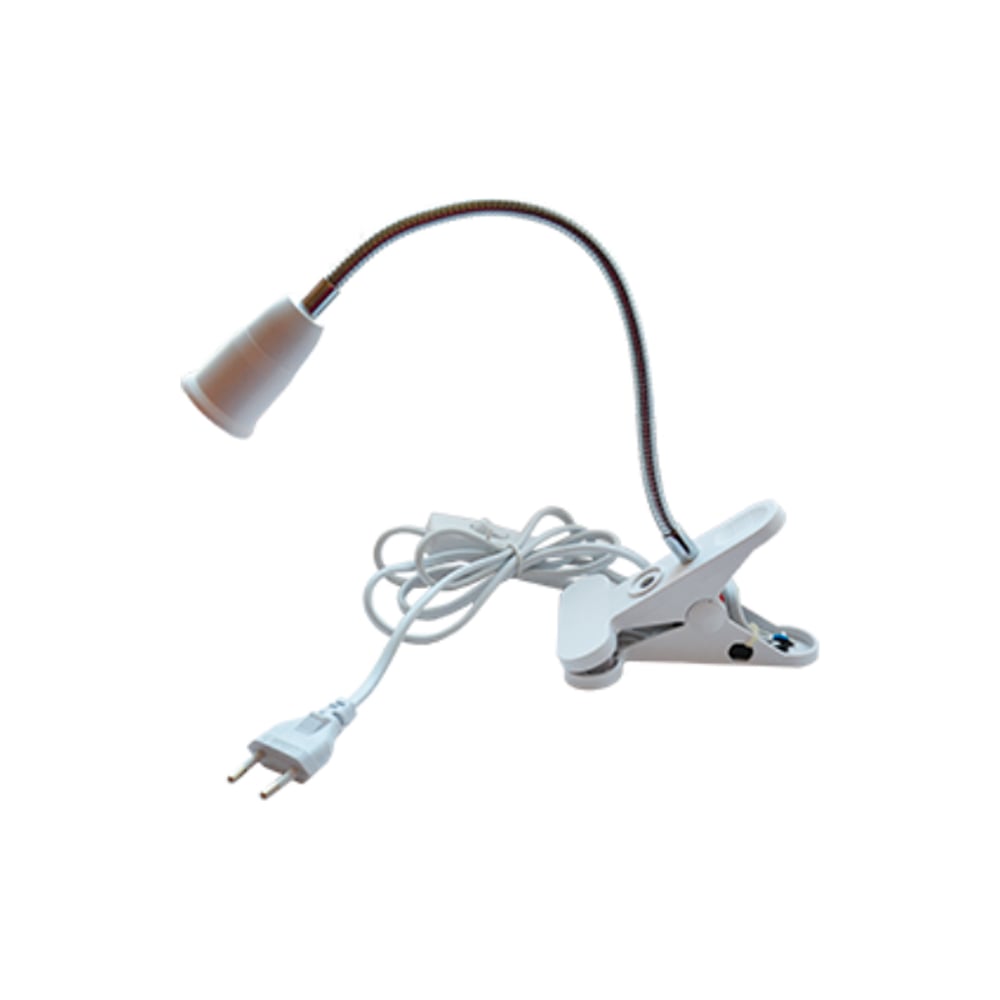 Светильник прищепка Ecola Base с вилкой, с выключателем, патрон e27 ...