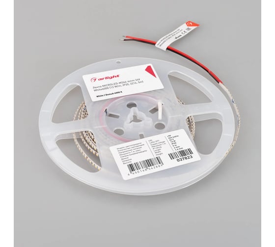 Светодиодная лента Arlight MICROLED-M266-4mm 24V White6000 5м 037823