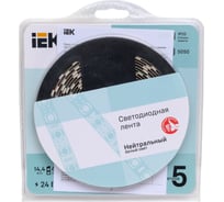 Лента IEK led 5м lsr-5050nw60-14,4-ip20-24в LSR7-0-060-20-1-05-1