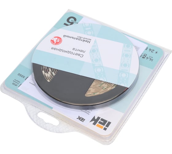 Лента IEK led 5м lsr-5050nw60-14,4-ip20-24в LSR7-0-060-20-1-05-1