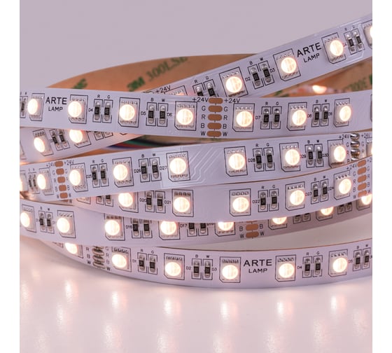 Светодиодная лента ARTE LAMP 24v 14,4w/m rgb+w 4000к 5м tape A2406012-01-RGB4K
