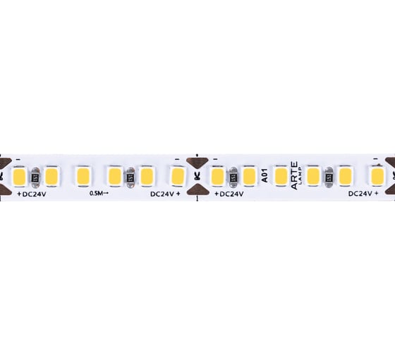Светодиодная лента ARTE LAMP 24v 9,6w/m 3000к 5м tape A2418008-01-3K