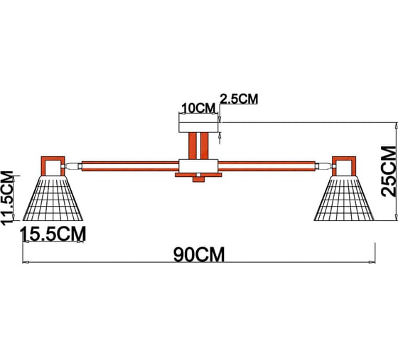 Потолочная люстра ARTE LAMP meleph A4096PL-8BR