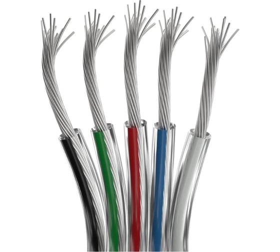 Шлейф питания Arlight ARL-18AWG-CLEAR-5Wire-CU 50м 034965