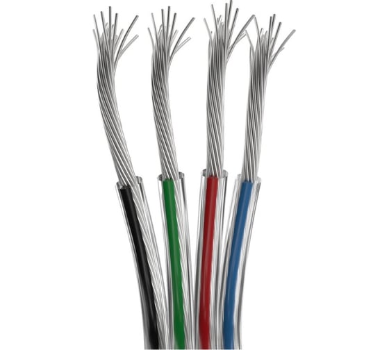 Шлейф питания Arlight ARL-22AWG-CLEAR-4Wire-CU 50м 034964
