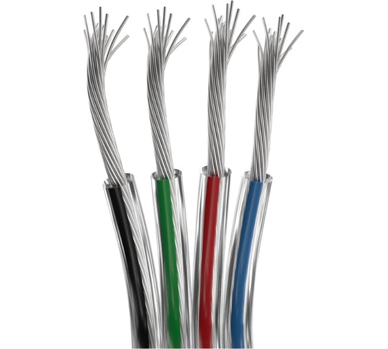 Шлейф питания Arlight ARL-18AWG-CLEAR-4Wire-CU 50м 034962