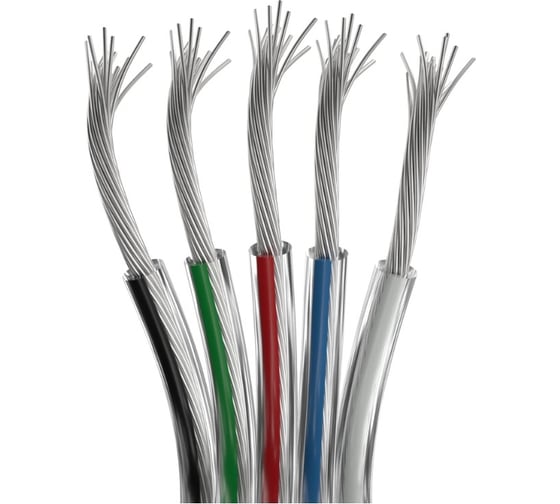 Шлейф питания Arlight ARL-20AWG-CLEAR-5Wire-CU 50м 034966