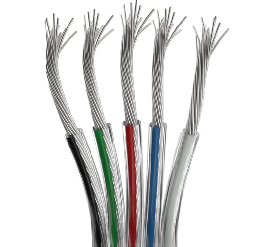 Шлейф питания Arlight ARL-22AWG-CLEAR-5Wire-CU 50м 034967