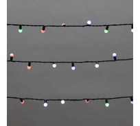 Гирлянда Neon-Night Мультишарики 20м, 200LED, диаметр 15 мм, IP44, зеленый провод, свечение мульти (RG/RB), мигание, 230В 303-609