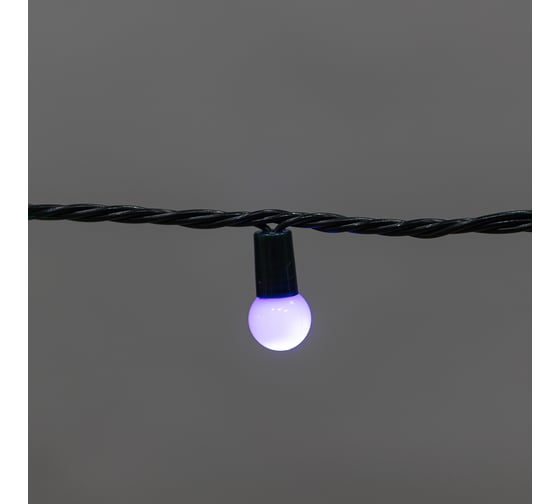 Гирлянда Neon-Night Мультишарики 20м, 200LED, диаметр 15 мм, IP44, зеленый провод, свечение мульти (RG/RB), мигание, 230В 303-609