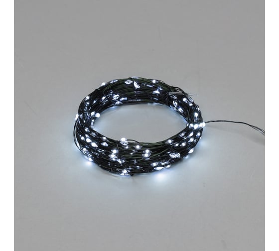 Гирлянда Neon-Night Роса с контроллером 30м, 300LED белый, IP20, 230В, зеленый провод 303-275