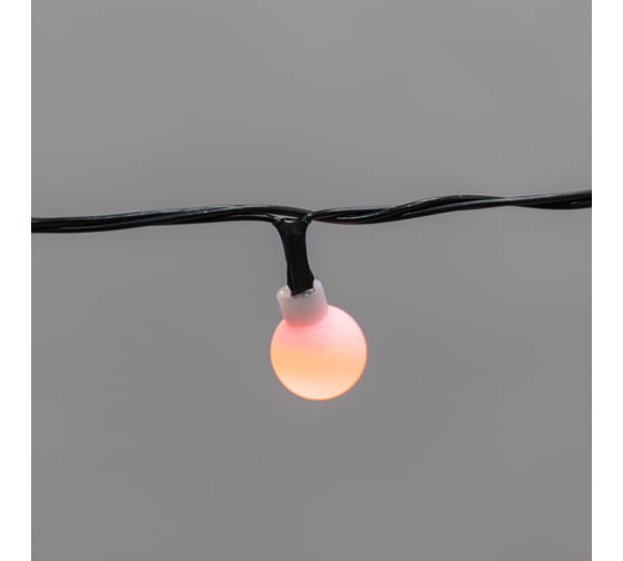 Гирлянда Neon-Night светодиодная Шарики 5м, 20LED, IP20, зеленый провод, свечение мульти (RG/RB), мигание, 230В 304-023