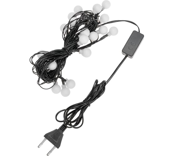 Гирлянда Neon-Night светодиодная Шарики 5м, 20LED, IP20, зеленый провод, свечение мульти (RG/RB), мигание, 230В 304-023