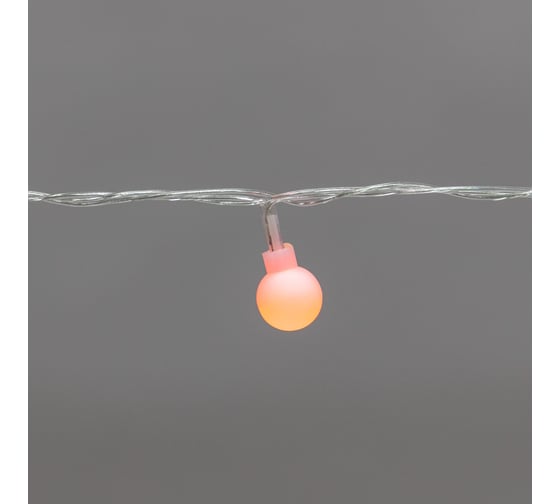 Гирлянда Neon-Night светодиодная Шарики 5м, 20LED, IP20, прозрачный провод, свечение мульти (RG/RB), мигание, 230В 304-021