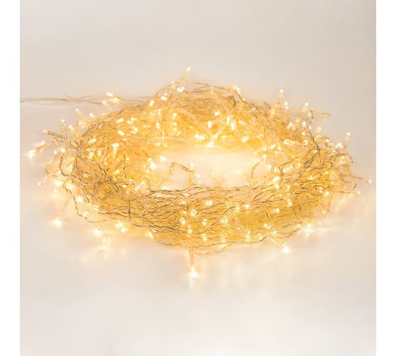Занавес Neon-Night ДОЖДЬ 3x2 м, прозрачный ПВХ, 240 LED, теплый белый, IP20, с контроллером, не соединяется 235-096