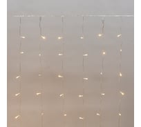 Занавес Neon-Night ДОЖДЬ 2x1,5м, прозрачный ПВХ, IP44, мерцающий Flashing, 150LED Теплые белые, 15 нитей, 10LED/нить 235-516