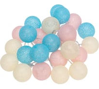 Тайские фонарики Neon-Night Перламутр 5м, 25LED, прозрачный ПВХ, цвет свечения теплый белый, питание USB 304-010