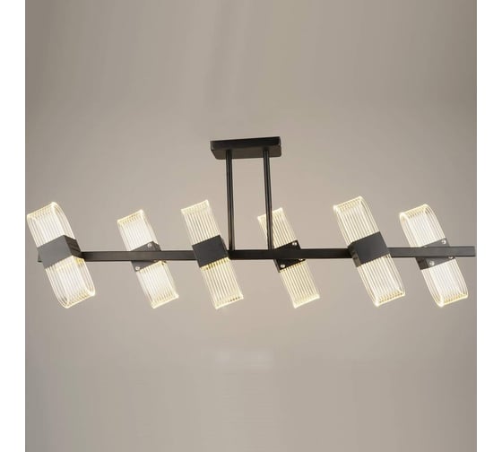 Светодиодная люстра на штанге ВИНКРУС N4195/6 BK, LEDx72W MX2255/1