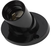 Настенный патрон ЭРА Е27, бакелит, черный Б0043688