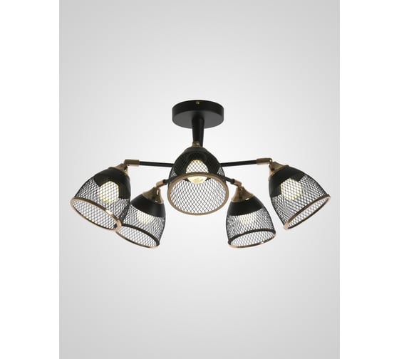 Потолочная люстра Мелодия Света sl2839-5 bk+gd 000065858