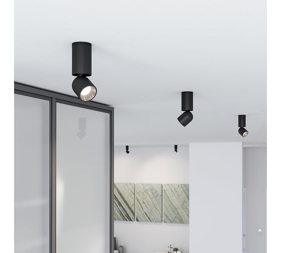 Накладной светодиодный светильник Elektrostandard spot 8w 4000k 25106/led черный a066398