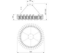 Подвесная светодиодная люстра Bogate's 90375/1 золото a065730