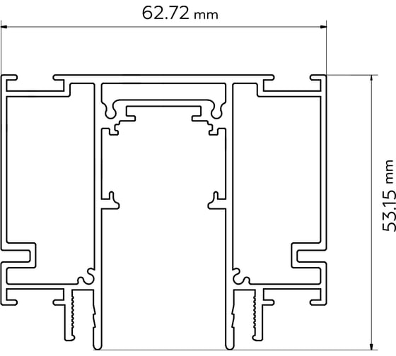 Шинопровод встраиваемый в натяжной потолок Ambrella Light TRACK SYSTEM GL3262