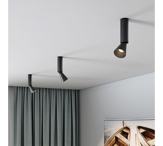 Накладной светодиодный светильник Elektrostandard piks 7w 4000к 25107/led черный a066495