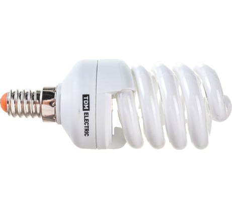 Энергосберегающая лампа TDM ELECTRIC КОМПАКТ КЛЛ-FSТ2-15 Вт-2700 К–Е14, 40х98 мм, SQ0323-0182
