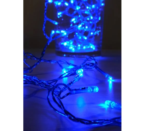 Гирлянда-нить SHLights внутр, 100 LED, синий, 5 м, провод синий ILD100C-BB