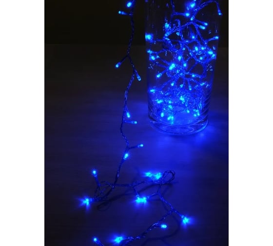 Гирлянда-нить SHLights внутр, 100 LED, синий, 5 м, провод синий ILD100C-BB