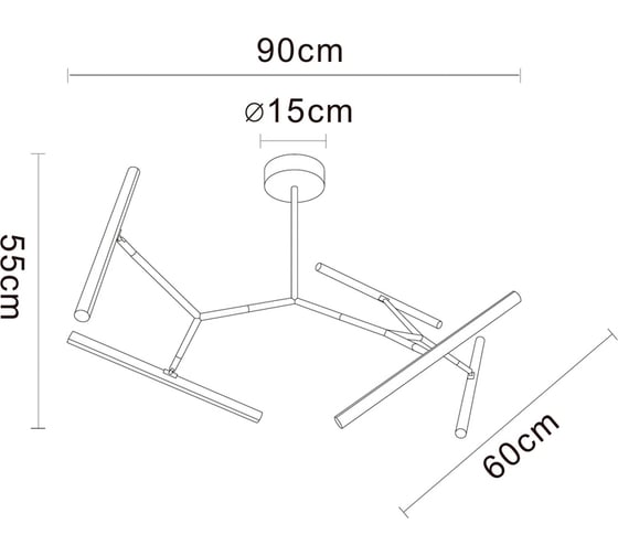 Люстра на штанге ARTE LAMP zulu A2170PL-49BK