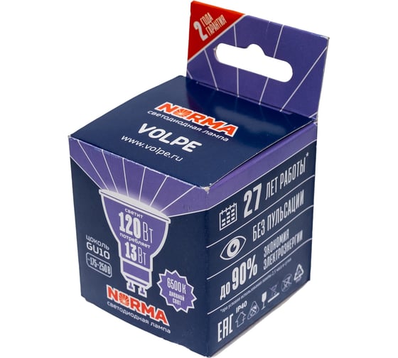 Светодиодная лампа Volpe LED-JCDR-13W/6500K/GU10/NR UL-00011009