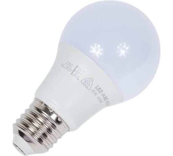 Лампа IEK LED ALFA A60 груша 10Вт 230В 4000К Е27 LLA-A60-10-230-40-E27